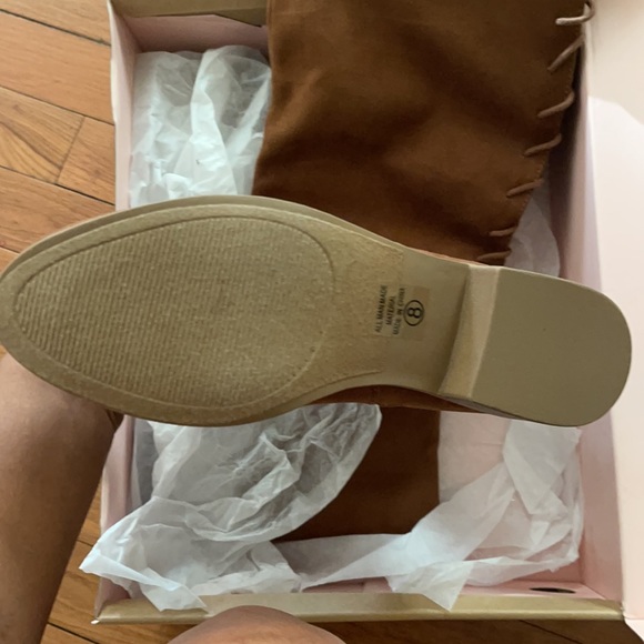 Cognac color knee high boots - Picture 3 of 4